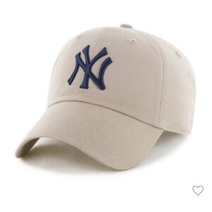 New York Yankees Baseball Hat- Tan w/ Navy embroidery
